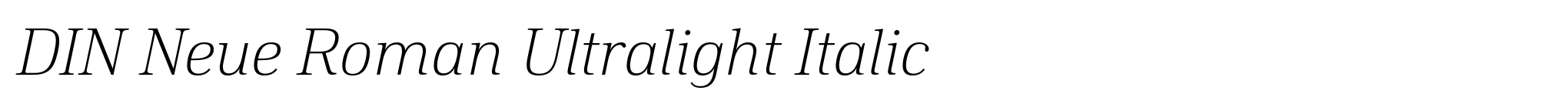 DIN Neue Roman Ultralight Italic image